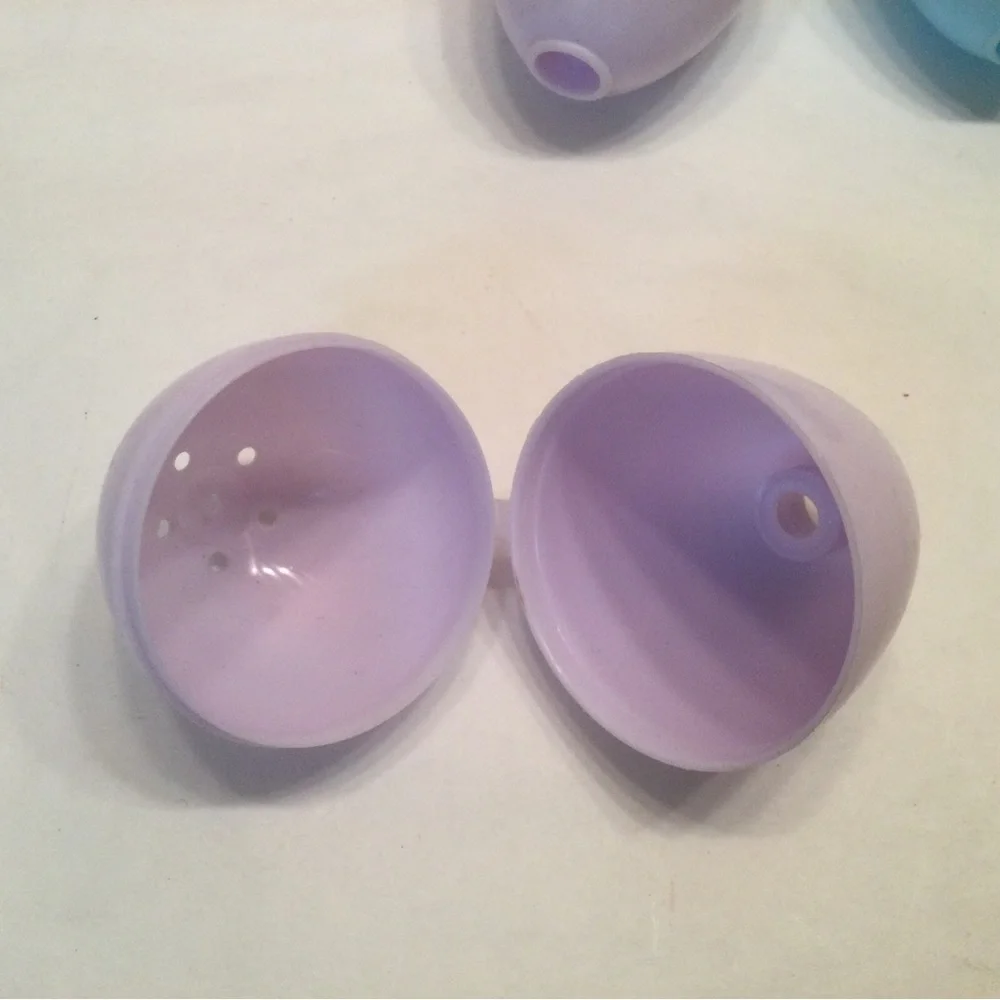 Vintage Blow Mold Easter Egg Light String Covers ONLY Pastel Blue Pink Purple
